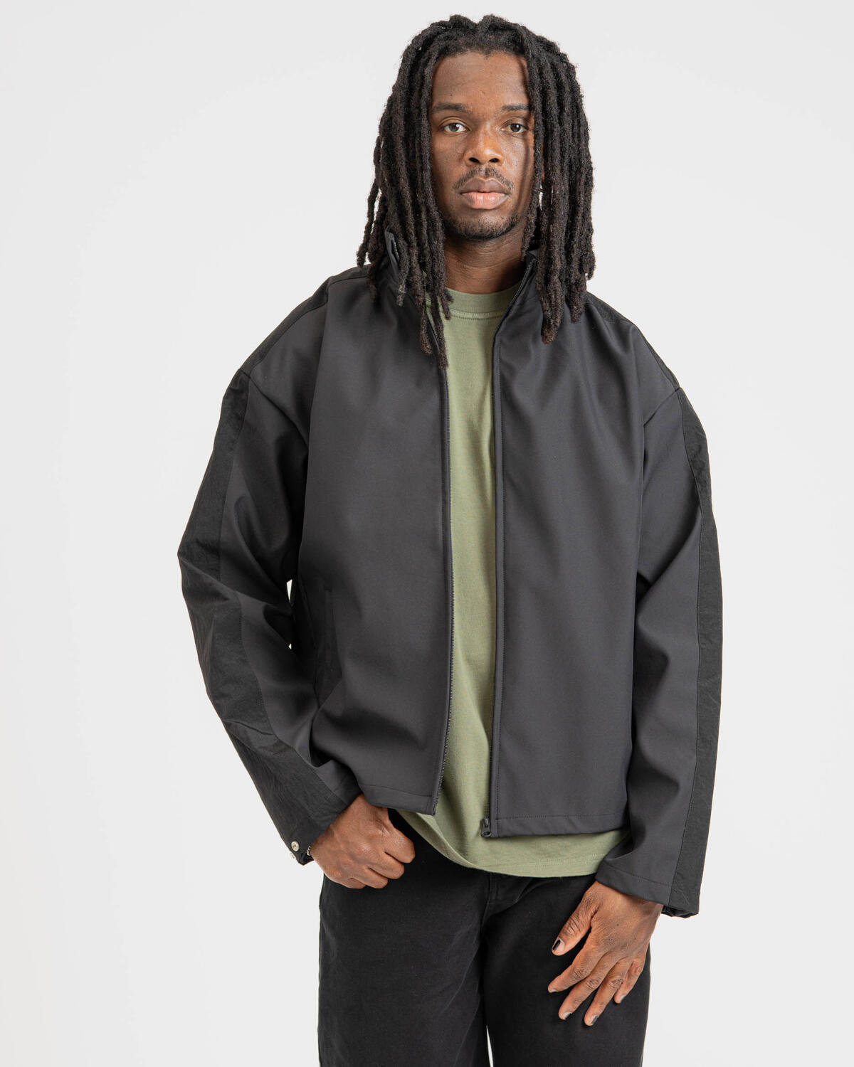 Arte Antwerp Nylon Track Jacket | AW25-077J-BLK | AFEW STORE
